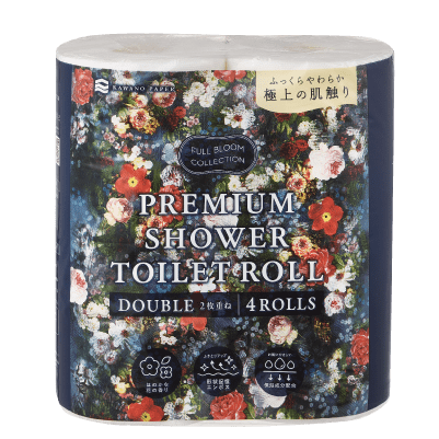 FULL BLOOM COLLECTION プレミアムシャワートイレット 4ロールダブル