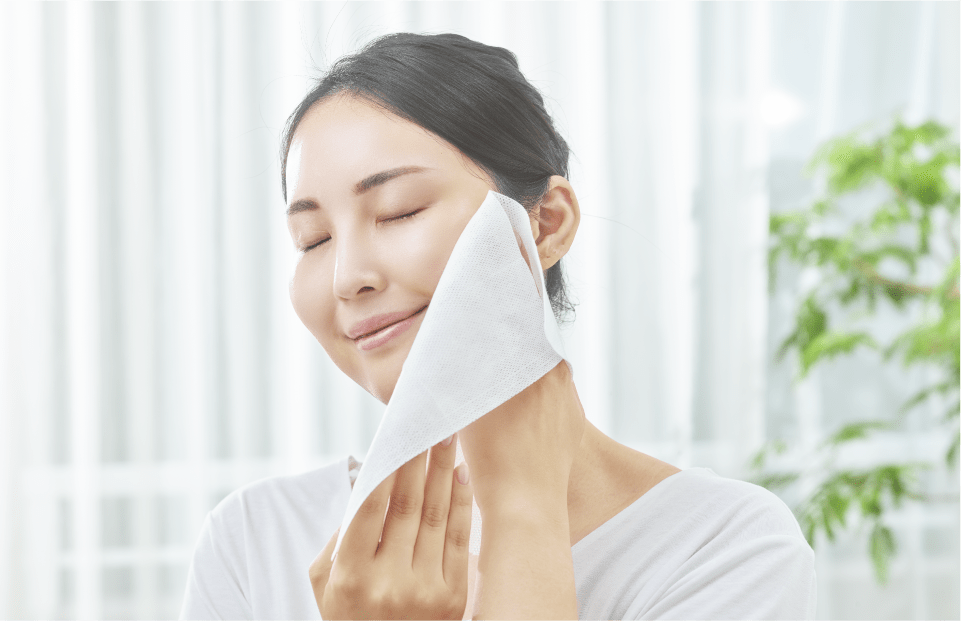 新感覚フェイシャルペーパー「タオラズ」 使用イメージ画像